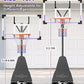 TONBUX Basketball Hoop Outdoor 44/48 Inch Shatterproof PC Backboard, 5.25-10FT Stepless Adjustable Height, Portable Basketball Hoop for Kids/Teens/Adults in Backyard, Driveway and Indoor