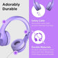 LilGadgets Connect+ Pro Wired Kids Headphones for School w/Microphone, Volume Limiting, Noise Reducing Over-Ear Headset w/Cord, SharePort Technology & SoftTouch Padding, Purple Headphones for Kids