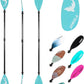 Adjustable Kayak Paddle with Carbon Shaft and PP Blade Available in 220-230/220-240/230-250cm Floating Lightweight Kayak Oars with Original Pattern