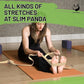 Slim Panda Yoga Strap for Stretching,Cotton Yoga Strap with Adjustable D-Ring Buckle,Non-Elastic Yoga Belt for Pilates,Gym Workouts,Physical Therapy,Improve Flexibility