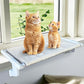 Heavy-Duty Cat Window Sill Perch All-Metal Frame Supports up to 120 lbs – Durable, Easy-to-Assemble Cat Window Hammock for Large Cats and Multiple Cats (L 1PC)
