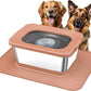 Decflow 10L Stainless Steel Dog Water Bowl, No Spill Anti-Splash Dog Bowls with XXL Silicone Mat, Spill-Proof Slow Feeder for Messy Drinkers, Heavy Duty Pet Bowls for Indoor/Outdoor Use Pink
