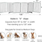 Freestanding Panel Dog Gate for Indoor, Doorways,Stairs, or Hallways,Foldable Wooden Dog Gates for House,Pet Gate for Dogs,Dog Fence, Puppy Gate,Support Feet Included,32 "Height-6 Panels,White