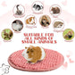 Amylove 4 Pcs Guinea Pig Cage Liner Guinea Pig Bedding Washable Fleece Pee Pads Reusable Small Animals Training Mat Small Animal Sleeping Bed for Bunny Hamster(Mixed Colors,Diameter 7.8 Inch)