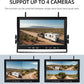 eRapta 4 Wireless Backup Camera Magnetic: 10.1" IPS Full-Size DVR Monitor, Install-Free RV Camera System with IR Night Vision, Built-in 9600mAh Battery for RV/Camper/Truck/Trailer/Tractor ACT104