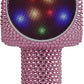 Sing-Along Bling Bluetooth Karaoke Microphone and Bluetooth Stereo Speaker All-in-One (Pink Bling)