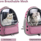 Cat Backpack Carrier, Breathable Cat Carrier Large Space Bubble Pet Backpack for Kitty Small Dog up to 15lbs, Transparent & Foldable Pet Carrier for Travel Hiking（Pink）