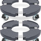 W B D WEIBIDA 2 Pack Plant Caddy with Wheels Heavy Duty Rolling Plant Stand Plant Roller Base for Large Planter Indoor Outdoor Round Dolly Cart with Casters