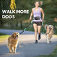 Hands Free Dog Leash with Pouch, Double Leash for Two Dogs, Retractable Bungee with Double Padded Handles, Waist Leash for Dog Walking, Running Leash for Dogs, Dog Walking Accessories
