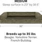 Furhaven Cooling Gel Dog Bed for Medium/Small Dogs w/ Removable Bolsters & Washable Cover, For Dogs Up to 35 lbs - Faux Fur & Velvet Sofa - Dark Sage, Medium