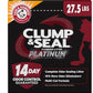 ARM & HAMMER Clump & Seal Platinum Clumping Cat Litter Odor Control, Multi-Cat, 14-Day Odor Control, Online Exclusive Formula, 27.5 Lbs