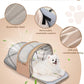 Expandable Pet Carrier Backpack, Cat Carrier Backpacks with Breathable Mesh for Cats Small Dogs Puppies Up to 25 Lbs Airline Approved Waterproof Travel Carrier with Safety Buckle for Hiking & Flights