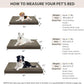 WNPETHOME Orthopedic Dog Bed Medium Size Dog, Waterproof Medium Dogs Bed with Removable Washable Cover, Multi-Needle Quilting Dogs Crate Bed