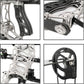 Short Axle Compound Bow Hunting Package Adjustable Draw Weight 15-32 Lbs No Bow Press Needed Includes 8 Carbon Arrows, Wrist Release & Sight Left/Right Hand (Short Shaft Type 1)