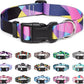 Mercano Adjustable Dog Collar - Special Design Patterns, Soft Nylon Comfortable Sturdy Pet Collar for Small Medium Large Dogs (L, Geometry Purple)
