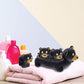 DolliBu Black Bear Animal Bath Toys - Family Animal Water Squirter for Kids, 4-Piece Kid and Baby Bathtub Toys, Fun Bath Time Children, Floating Bath Tub Decor, Rubber Animal Bath Toys, Squirt Toys
