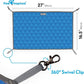 Paw Inspired Hanging Fleece Hammock for Ferrets, Rats, Chinchillas, Sugar Gliders, Small Pets | Hideout Toy for Guinea Pigs, Hamsters | Swivel Clips for Small Animal Cages (Gray/Blue)