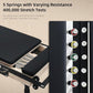 Pilates Reformer with Adjustable Height, Wooden Foldable Pilates Reformer Machine, Pilates Machine for Home Use and Studio, Pilates Equipment with Sitting Box, Jump Board and Accessories