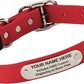 Biothane Custom Dog Collar – Waterproof, Stink-Proof Personalized Collar with Name & Phone Number – Durable, Many Sizes and Colors – Assembled in USA (Cherry Red)