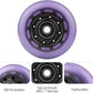 2-Pack 76mm PU Caster Board Replacement Wheel Set 90A Compatible with Razor RipStik Classic Air, DLX G Ripsurf (Purple)