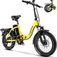 Folding Electric Bike for Adults with Peak 1000W Motor, 48V 20AH Battery up to 30MPH 80 Miles, 20" Fat Tire All Terrain Ebike, Front Suspension 7-Speed Commuter E Bike, Step-Thru, UL Certified
