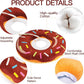 Cat Cone Collar Soft, Cute Cat Donut Collar After Surgery, Adjustable Kitten Recovery Cones to Stop Licking, Lightweight Neck Elizabethan Collars for Cats Kittens (Brown, Medium)