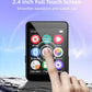 64GB Music Player with Bluetooth 5.3, 2.4" Portable MP3 Player with Speaker, FM Radio, Voice Recorder, E-Book, Full Touch Screen, Supports up to 256GB (Earphones Included)