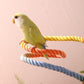Multi-Color Rope Bird Perch Toys for Parrot Cage Stand, Climbing Swing Accessories for Cockatiel, Parakeets, Budgies, Lovebirds, Conures, Finches - 31.5 inch