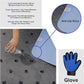 Washable Pee Pads for Dogs + Free Puppy Grooming Gloves/Quilted, Fast Absorbing Machine Washable Dog Whelping Pad/Waterproof Puppy Training Pad/Housebreaking Absorption Pads