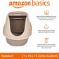 Amazon Basics No-Mess Hooded Cat Litter Box, Standard, Multicolor, 21 in x 16 in x 15 in