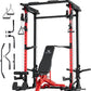 MAJOR FITNESS Drone3 Power Rack, Multi-Function Home Gym Squat Rack with Pull-Up Bar, Cable Crossover & J-Hooks, Heavy-Duty Steel Frame for Maximum Stability & Strength Training