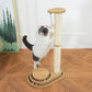 Made4Pets Cat Scratching Post Cat Scratcher Kitten Toys for Indoor Cats Wooden Ball Track Two-Layer Modern Sisal 23.4" Tall Scratch Post Interactive Toy with Dangling Ball Middle Size