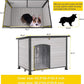Aivituvin Large Dog House Outdoor Indoor Weatherproof Dog House for Small & Medium & Large Dogs with Unique All-Around Iron Frame＆Raised Feet（White）