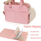 Dog Purse Carrier for Small Dogs, Soft Soft Sided Folding Dog Carriers for Small Dogs Medium Cats Puppies up to 15 Lbs, Washable Breathable Puppy Carrier for Outdoor Travel (Large Pink)