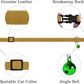 Breakaway Cat Collar Leather with Removable Bell - 13 Colors Available - Soft Adjustable Girl Boy Safety Lightweight Pet Kitten Collars Pink Brown Blue Green Red Orange Black (Mustard)
