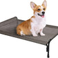 Veehoo Outdoor Elevated Dog Bed, Raised Dog Cot for Small Medium Dogs, Cooling Washable Waterproof Pet Hammock Beds with Slope Headrest, Breathable Mesh and Sturdy Frame, M, Brown, CWC2204