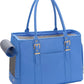 Fashion Pet Carrier Dog Purse Cat Bag Soft-Sided Carriers Travel Airline Approved, Stylish Leather Tote Handbag for Small Animal Puppy Kitten (Blue)