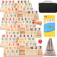 Premium Rummy Cube Game Set 6 Colors with 6 Wooden Holders and 162 Rummy Tiles, Travel Family Board Game for Adults and Kids