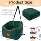 Dog Car Seat for Small Dogs, Memory Foam Booster Dog Seat for Dogs up to 35 lbs, Elevated Pet Car Seat, Travel Safety Pet Seat with Washable Removable Cover, Storage Pockets (Green)