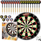 Vapor 180 Bristle Dartboard Staple Free Bullseye Steeltip Darts Extra Flights