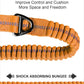 Heavy Duty Dog Leash, 4-6FT Shock Absorbing Dog Leashes with Traffic Handle and Comfortable Padded Handles, Advanced Easy Metal Clip, No Pull Reflective Leash for Medium Large Dogs That Pull (Orange)