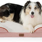 Bedsure XL Orthopedic Dog Bed for Extra Large Dogs - Washable XLarge Dog Cat Bed Waterproof, Comfort Dogs Couch Sofa with Washable Removable Cover, Pet Bed with Nonskid Bottom, Pink, 42"