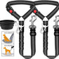 3 Piece Set Dog Seat Belt Retractable Dog Car Seatbelts Adjustable Pet Seat Belt for Vehicle Headrest Restraint Adjustable Heavy Duty & Elastic & Durable Car Harness for Dogs