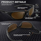 Polarized Sports Sunglasses for Men,TR90 Unbreakable Frame Sunglasses for Fishing Driving Cycling UV400 Protection