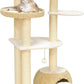 KAMABOKO Modern Cat Tree, 53" Cat Tower for Indoor Cats Natural Sisal Scratching Posts, Hand-Woven Condo & Top Perch, Cat Tree Tower for Kittens Climb Play & Rest
