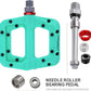 FOOKER MTB Pedals Mountain Bike Pedals 3 Bearing Non-Slip Lightweight Nylon Fiber Bicycle Platform Pedals for BMX MTB 9/16"