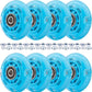 8pcs Inline Skate Wheels Led Light-Up Wheels 64/70/72/76/80mm w/Bushings 85-88A for Kids and Youth Beginners Children's Inline Skates Indoor/Outdoor Use (Blue, 64mm)