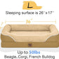 Washable Orthopedic Large Dog Bed - Big Dog Beds with Removable Waterproof Cover and Non-Slip Bottom XL Large Pet Bed with Bolster Extra Large Dogs Bed