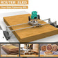 Router Sled, Slab Flattening Jig, DIY Woodworking Router Sled for Flattening Slabs with Height Adjustable (L-Carriages, Steel and Aluminum, 48 Inches)
