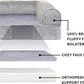 Furhaven Orthopedic Dog Bed for Large Dogs w/ Removable Bolsters & Washable Cover, For Dogs Up to 125 lbs - Faux Fur & Velvet Sofa - Smoke Gray, Jumbo Plus/XXL